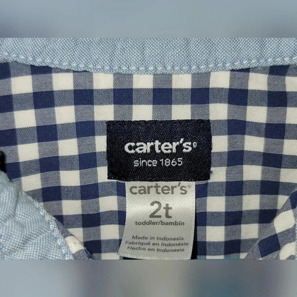 Carter's Boy's 2T Plaid Long Sleeve Button Down - Picture 5 of 6